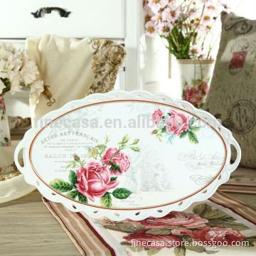 15 Inches Elegant Design Ceramic Serving Tray                
                                    Quality Assured